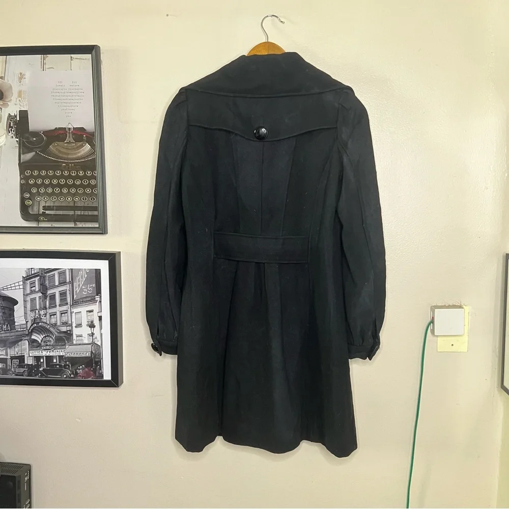 Guess Classic Black Pea Coat - Picture 8 of 14